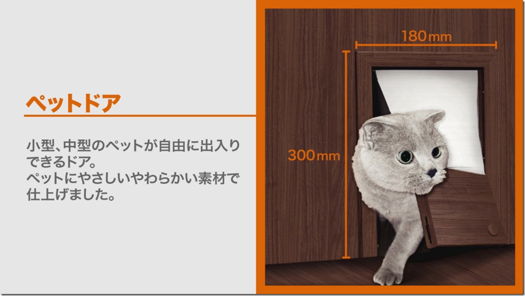 猫が部屋から部屋に】LIXILのウッディーラインの室内ドアにはペット用ドアをつけられます | 遊びと仕事のグラデーション by Yu Endo